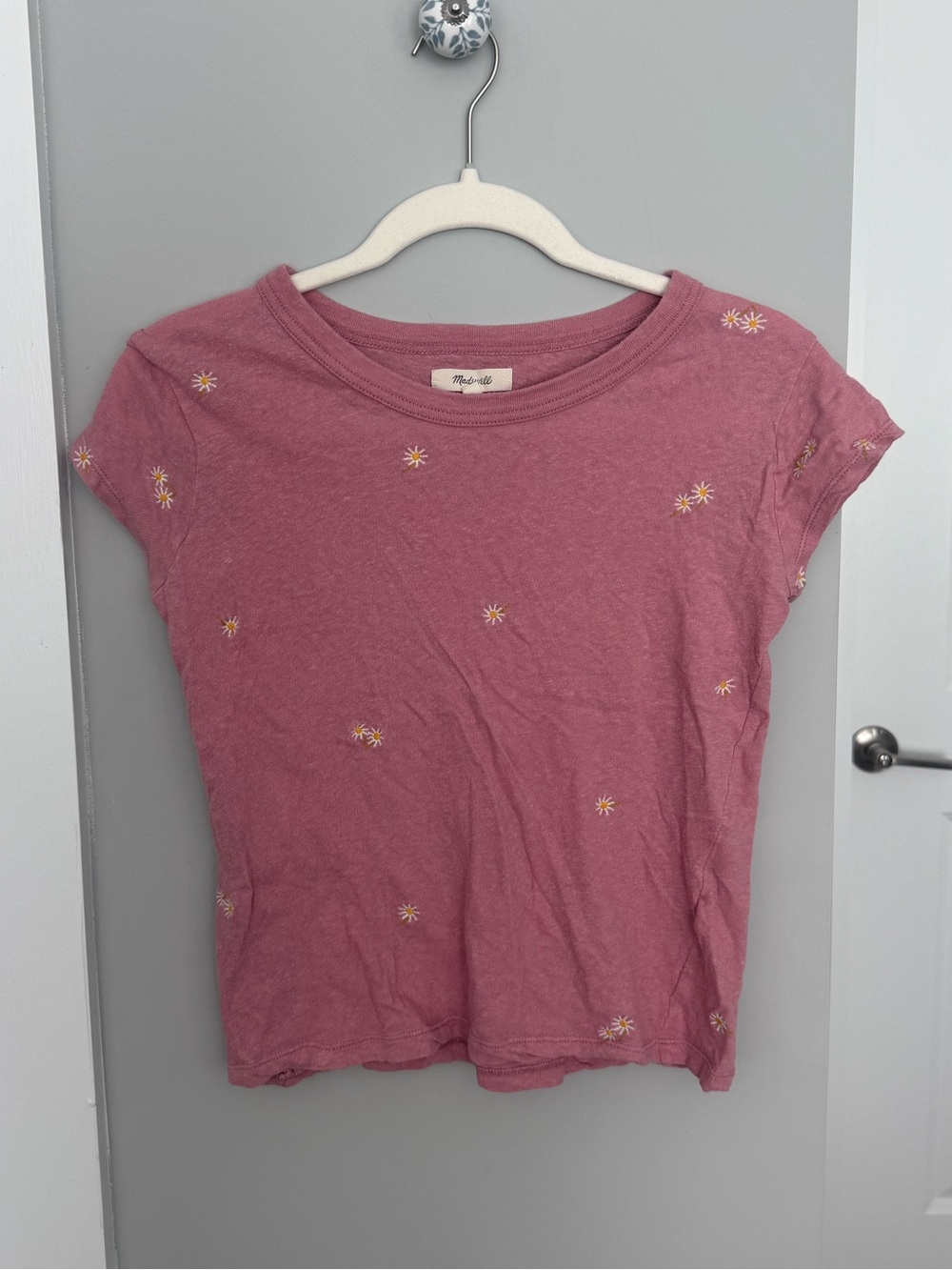 Madewell Mauve Pink Daisy Tee